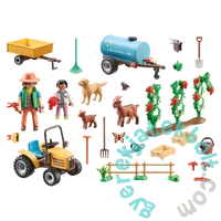 Playmobil - Country - Traktor utánfutóval és víztartállyal játékszett