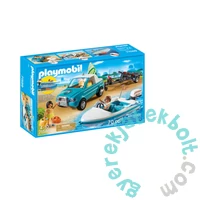 Playmobil - Pick-up csónakkal és szörfösökkel játékszett