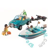 Playmobil - Pick-up csónakkal és szörfösökkel játékszett