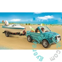 Playmobil - Pick-up csónakkal és szörfösökkel játékszett