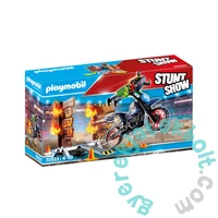 Playmobil - Stuntshow - Motor tüzes fallal játékszett