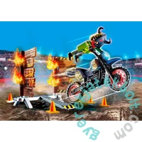 Playmobil - Stuntshow - Motor tüzes fallal játékszett