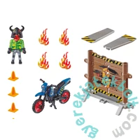 Playmobil - Stuntshow - Motor tüzes fallal játékszett