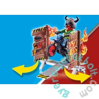 Playmobil - Stuntshow - Motor tüzes fallal játékszett
