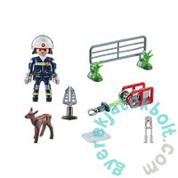 Playmobil - Action Heroes - Tűzoltó állatmentés közben játékszett (71467)