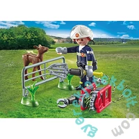 Playmobil - Action Heroes - Tűzoltó állatmentés közben játékszett (71467)