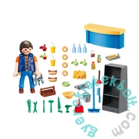 Playmobil - City Life - Gondnok és sulibüfé játékszett