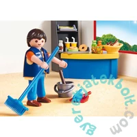 Playmobil - City Life - Gondnok és sulibüfé játékszett