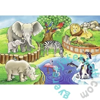 Ravensburger 2 x 12 db-os puzzle - Az állatkertben (07602)