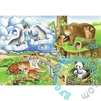Ravensburger 2 x 12 db-os puzzle - Az állatkertben (07602)