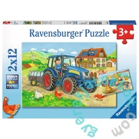 Ravensburger 2 x 12 db-os puzzle - Építkezés, farm (07616)