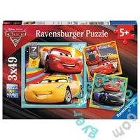 Ravensburger 3 x 49 db-os puzzle - Verdák 3 - Színpompás járgányok (08015)