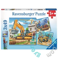 Ravensburger 3 x 49 db-os puzzle - Munkagépek az építkezésen (09226)