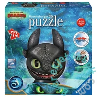 Ravensburger 72 db-os 3D gömb puzzle - Így neveld a sárkányodat 3 - Fogatlan (11145)