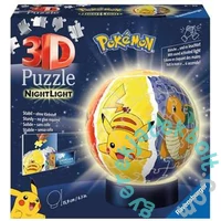 Ravensburger 72 db-os 3D világító gömb puzzle - Pokémon (11547)