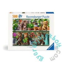 Ravensburger 500 db-os puzzle - Cicák a polcon (12000205)