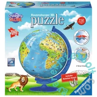 Ravensburger 180 db-os 3D gömb puzzle - Földgömb gyerekeknek (12338)