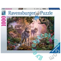 Ravensburger 1000 db-os puzzle - Farkascsalád a nyári erdőben (15185)
