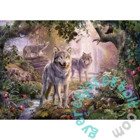 Ravensburger 1000 db-os puzzle - Farkascsalád a nyári erdőben (15185)