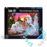 Ravensburger 500 db-os Fluoreszkáló puzzle - Unikornisok a folyóban (12000471)