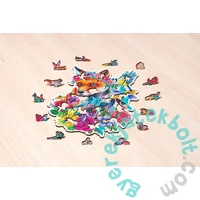 Ravensburger 150 db-os fa sziluett puzzle - WOODEN - Colorful Fox (17512)
