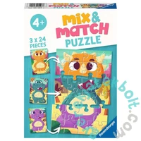 Ravensburger 3 x 24 db-os Mix and Match puzzle - Kedves dínók (05197)