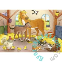 Ravensburger 2 x 12 db-os puzzle - Boldog állatcsaládok (07590)
