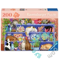 Ravensburger 200 db-os puzzle  - Macskák a polcon (12001367)