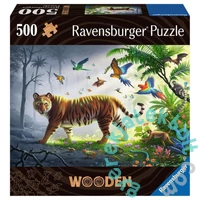 Ravensburger 500 db-os fa puzzle - WOODEN - Tiger in the Jungle (17514)