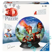 Ravensburger 72 db-os 3D gömb puzzle - Misztikus sárkányok (11565)