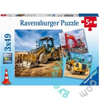 Ravensburger 3 x 49 db-os puzzle - Építőipari járművek (05032)