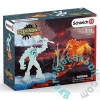 Schleich 42455 Harc a szuperfegyverért a Fagyszörny és a Tűzoroszlán között játékszett - Eldrador