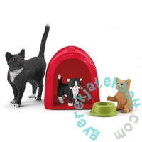 Schleich 42501 Játékélmény aranyos cicáknak játékszett - Farm World