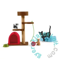 Schleich 42501 Játékélmény aranyos cicáknak játékszett - Farm World
