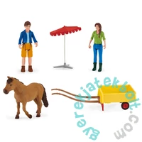 Schleich 42528 Mobil piaci stand játékszett - Farm World