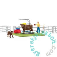 Schleich 42529 Tehén mosóhely játékszett - Farm World