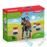 Schleich 42576 Hordóverseny cowgirllel játékszett - Farm World