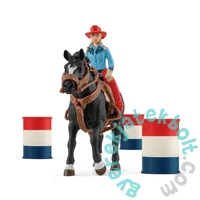 Schleich 42576 Hordóverseny cowgirllel játékszett - Farm World