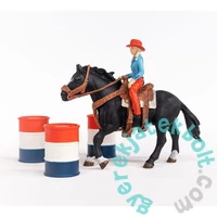 Schleich 42576 Hordóverseny cowgirllel játékszett - Farm World
