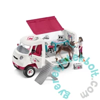 Schleich 42439 Mobil állatorvosi klinika Hannoveri csikóval játékszett - Horse Club