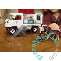 Schleich 42439 Mobil állatorvosi klinika Hannoveri csikóval játékszett - Horse Club