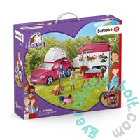 Schleich 42535 Lovas kaland lószállító utánfutóval játékszett - Horse Club