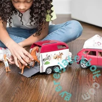 Schleich 42535 Lovas kaland lószállító utánfutóval játékszett - Horse Club