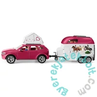 Schleich 42535 Lovas kaland lószállító utánfutóval játékszett - Horse Club