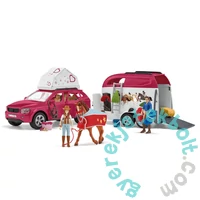 Schleich 42535 Lovas kaland lószállító utánfutóval játékszett - Horse Club