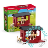 Schleich 42722 Kutya Kennel Golden Retrieverrel játékszett - Farm World (SLH42722)