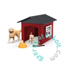 Schleich 42722 Kutya Kennel Golden Retrieverrel játékszett - Farm World (SLH42722)