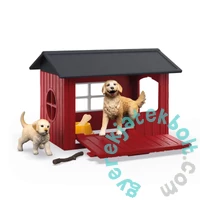 Schleich 42722 Kutya Kennel Golden Retrieverrel játékszett - Farm World (SLH42722)