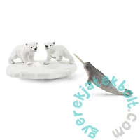 Schleich 42531 Jegesmedvebocsok játékszett - Wild Life