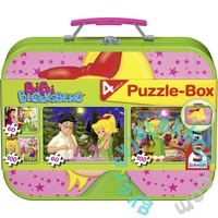 Schmidt 2x60+2x100 db-os puzzle fém bőröndben - Bibi Blocksberg Puzzle-Box (55595)